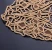 Oval embroidered doily, gold